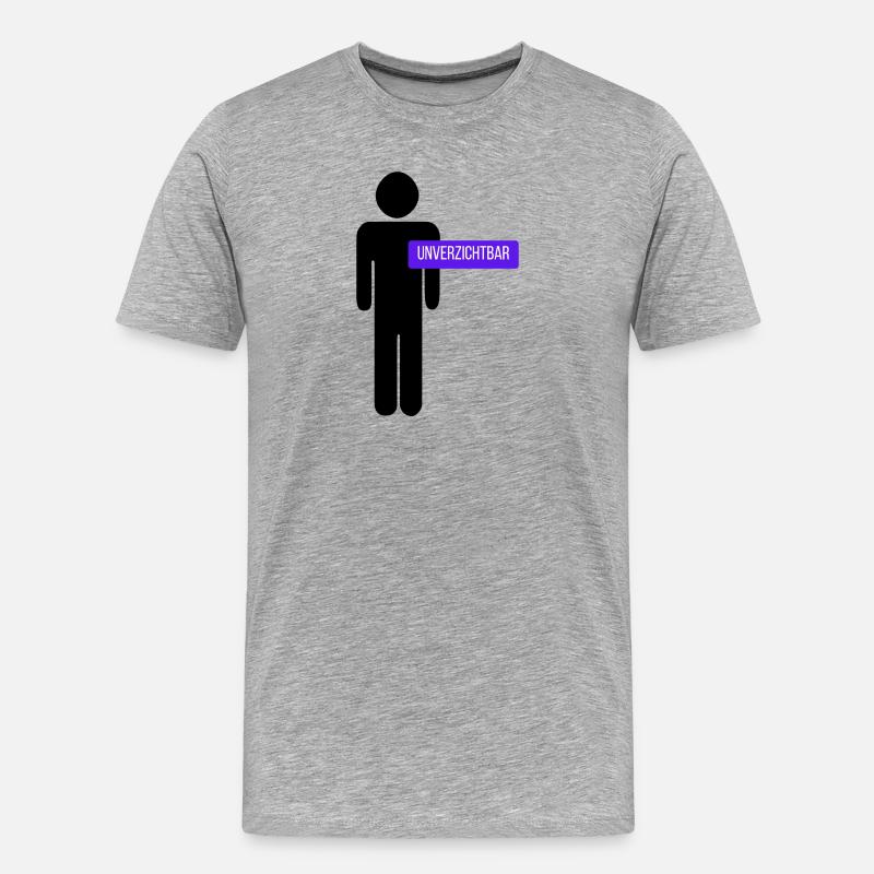 Männer - unverzichtbar - Männer Premium Bio T-Shirt - Grau meliert