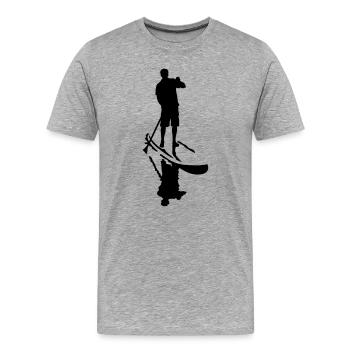 Stand Up Paddling - Men's Premium Organic T-Shirt - heather grey - Front - Damien (186cm)