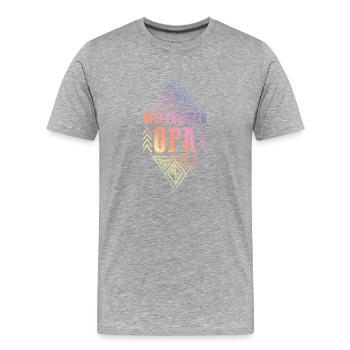Weltbester Opa - Männer Premium Bio T-Shirt - Grau meliert - Vorne - Damien (186cm)