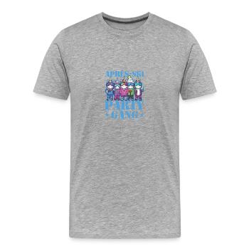 Après-ski Party Gang Licorne - T-shirt bio Premium Homme - gris chiné - Devant - Damien (186cm)