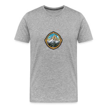 Berge Eisberge Natur - Männer Premium Bio T-Shirt - Grau meliert - Vorne - Damien (186cm)