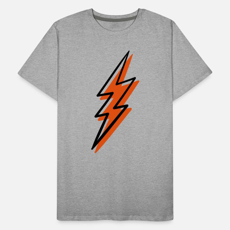 Spiral Fire Lightning Men's Premium Organic T-Shirt