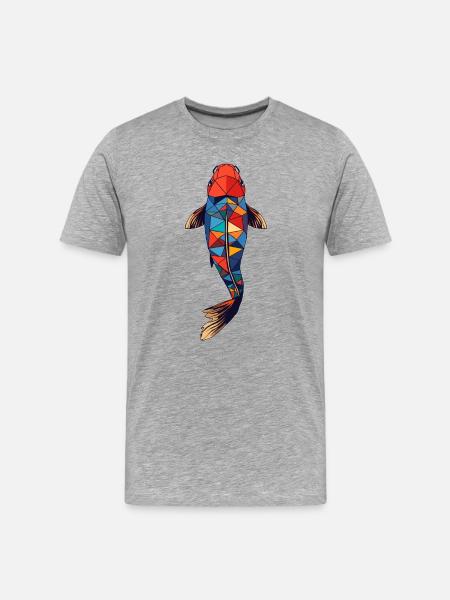 Calm as a koi - Men's Premium Organic T-Shirt - heather grey