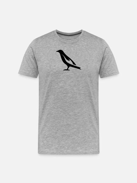 Burning Bird | Burning Bird Silhouette - Men's Premium Organic T-Shirt - heather grey
