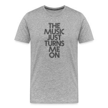 MUSIC - T-shirt bio Premium Homme - gris chiné - Devant - Damien (186cm)