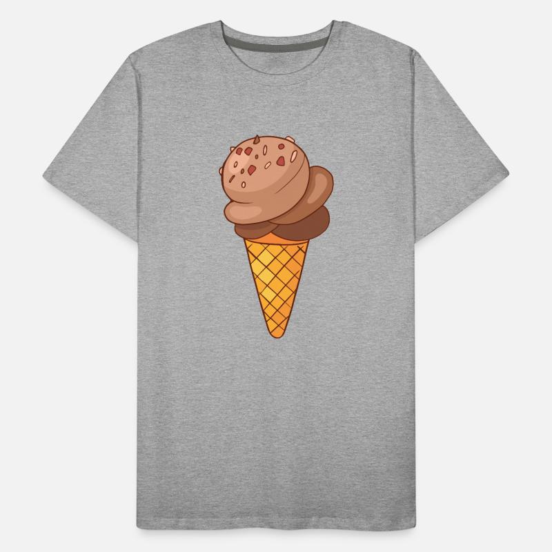 Eis Speiseeis Eiskrem Eiscreme Kugeleis Eisbecher Männer Premium Bio T-Shirt