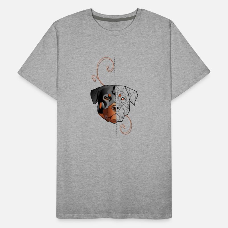 Rottweiler - Doppelseitig Männer Premium Bio T-Shirt