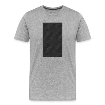 Carbon Design Handyhülle schwatz anthrazit - Männer Premium Bio T-Shirt - Grau meliert - Vorne - Damien (186cm)