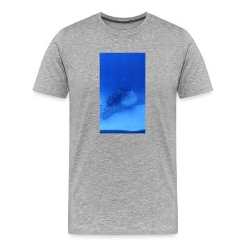 See Walze - Männer Premium Bio T-Shirt - Grau meliert - Vorne - Damien (186cm)