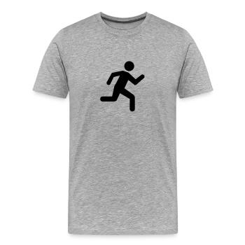 Läufer Rennen - Männer Premium Bio T-Shirt - Grau meliert - Vorne - Damien (186cm)
