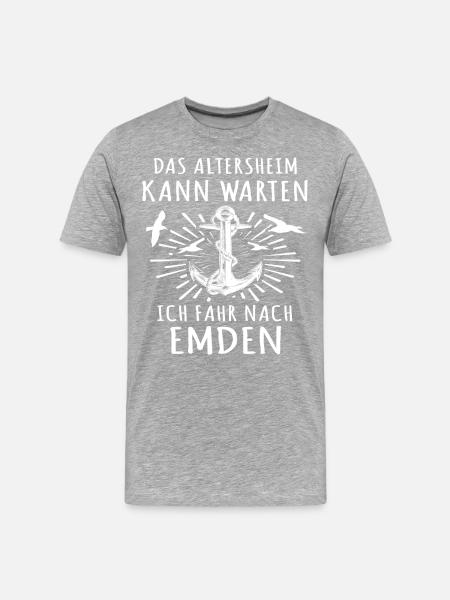Emden Sprüche Emdener Spruch - Männer Premium Bio T-Shirt - Grau meliert