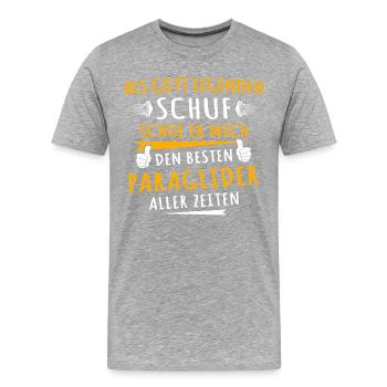 Paraglider - Männer Premium Bio T-Shirt - Grau meliert - Vorne - Damien (186cm)