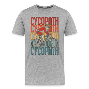 Bicycle Cycopath Retro Mountain Bike Biker Cyclist - Männer Premium Bio T-Shirt - Grau meliert - Vorne - Damien (186cm)