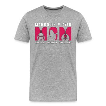 Mandolin Player Mom The Idol Musical Instrument - Männer Premium Bio T-Shirt - Grau meliert - Vorne - Damien (186cm)