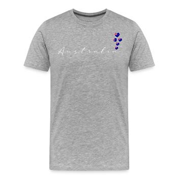 Australien - Männer Premium Bio T-Shirt - Grau meliert - Vorne - Damien (186cm)
