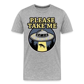 S'IL VOUS PLAÎT - T-shirt bio Premium Homme - gris chiné - Devant - Damien (186cm)