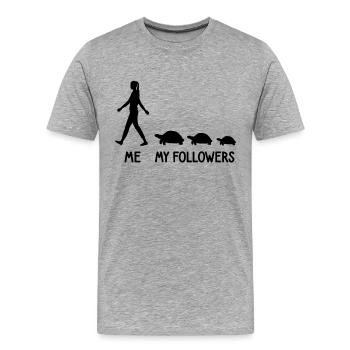 Je veux dire les adeptes Turtle Zoo Reptiles - T-shirt bio Premium Homme - gris chiné - Devant - Damien (186cm)