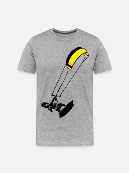 kite-surf - Men's Premium Organic T-Shirt - heather grey