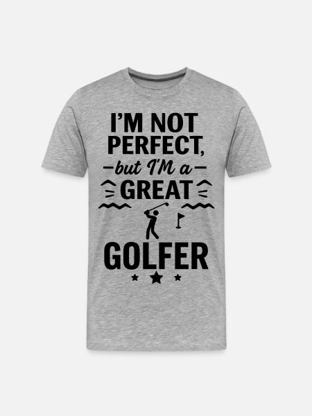 Super Golfer Sport Sjov Golf - Herre Premium T-shirt økologisk - grå meleret