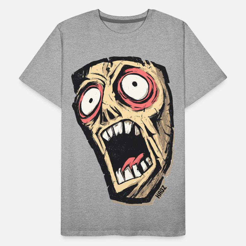 Psychedelic Screaming Skull Men's Premium Organic T-Shirt