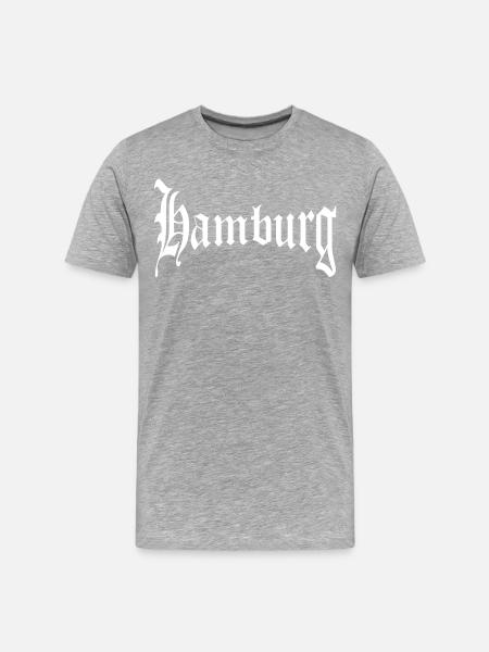Hamburg - Männer Premium Bio T-Shirt - Grau meliert