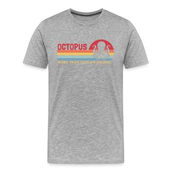 Oktopus mehr als ein Tier Octopoda Cephalopoda - Männer Premium Bio T-Shirt - Grau meliert - Vorne - Damien (186cm)