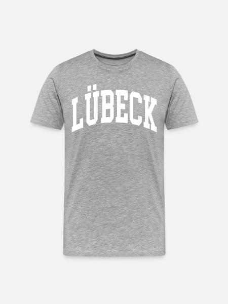 Lübeck - Männer Premium Bio T-Shirt - Grau meliert