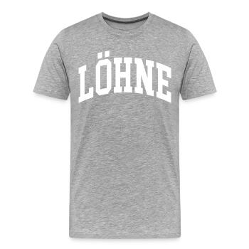 Löhne - Männer Premium Bio T-Shirt - Grau meliert - Vorne - Damien (186cm)