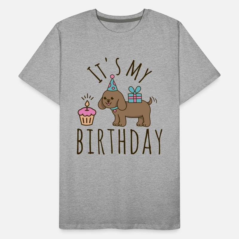 C’est mon chien d’anniversaire T-shirt bio Premium Homme