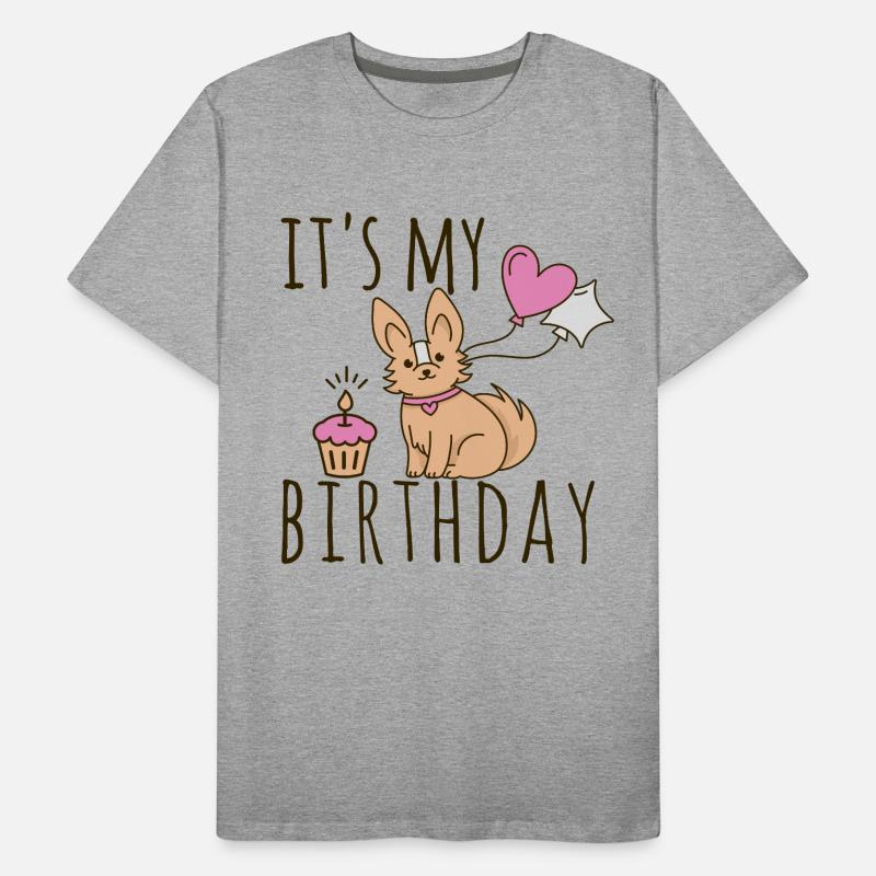 C’est mon chien d’anniversaire T-shirt bio Premium Homme
