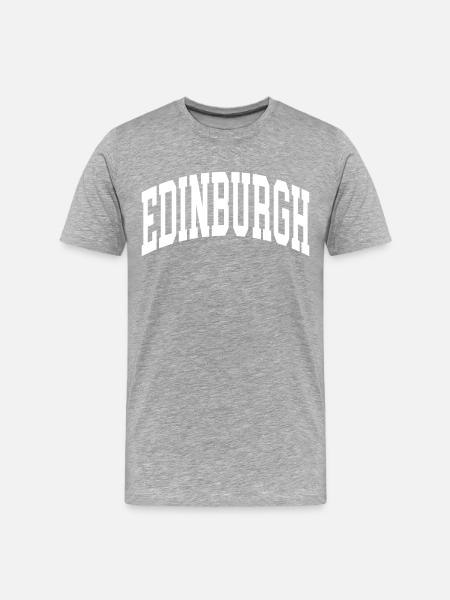 Edinburgh - Männer Premium Bio T-Shirt - Grau meliert