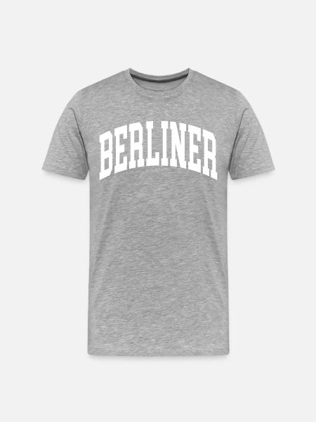 Berliner - Männer Premium Bio T-Shirt - Grau meliert