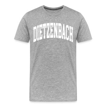 Dietzenbach - Männer Premium Bio T-Shirt - Grau meliert - Vorne - Damien (186cm)