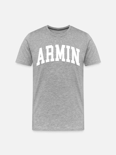 Armin - Männer Premium Bio T-Shirt - Grau meliert