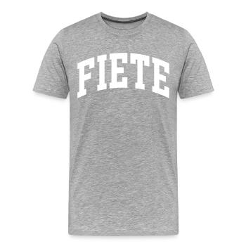 Fiete - Männer Premium Bio T-Shirt - Grau meliert - Vorne - Damien (186cm)