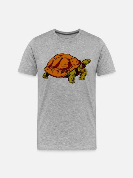turtle - Men's Premium Organic T-Shirt - heather grey