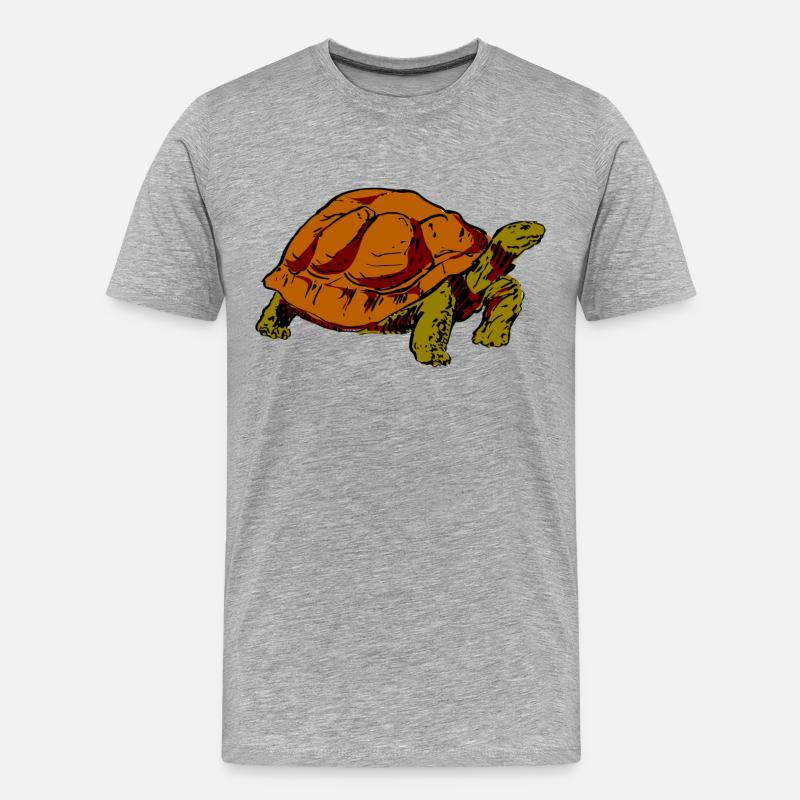 turtle - Men's Premium Organic T-Shirt - heather grey