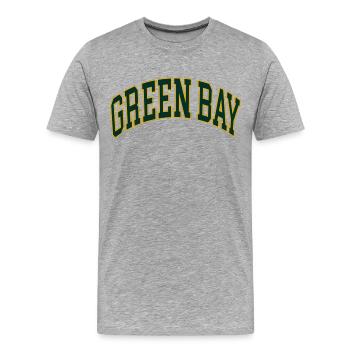 Green Bay - Men's Premium Organic T-Shirt - heather grey - Front - Damien (186cm)