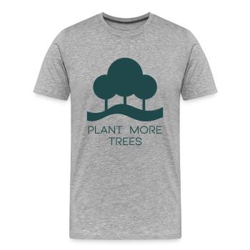 Plant More Trees Conservation Activist - Men's Premium Organic T-Shirt - heather grey - Front - Damien (186cm)