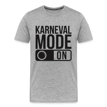 Karneval Mode On Fasching Fasnet - Men's Premium Organic T-Shirt - heather grey - Front - Damien (186cm)