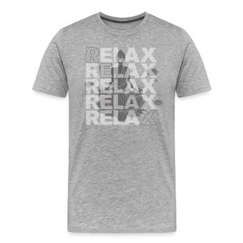 RELAX - Men's Premium Organic T-Shirt - heather grey - Front - Damien (186cm)
