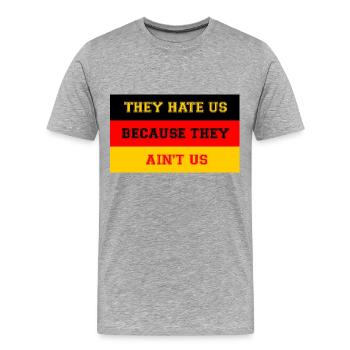Deutschlandflagge Deutsch Germany - Männer Premium Bio T-Shirt - Grau meliert - Vorne - Damien (186cm)