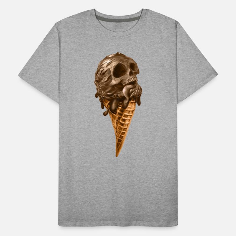 Softeis mit ätherischem Totenkopf Männer Premium Bio T-Shirt