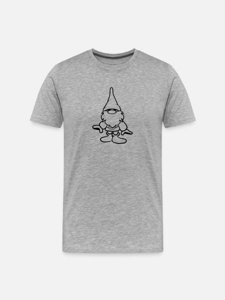 funny dwarf - Men's Premium Organic T-Shirt - heather grey