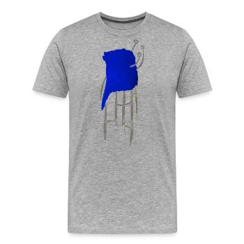kunst - Männer Premium Bio T-Shirt - Grau meliert - Vorne - Damien (186cm)
