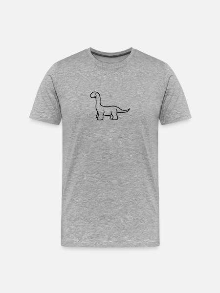 lang nek nek lange schattige schattige kleine kind - Mannen premium biologisch T-shirt - grijs gemêleerd