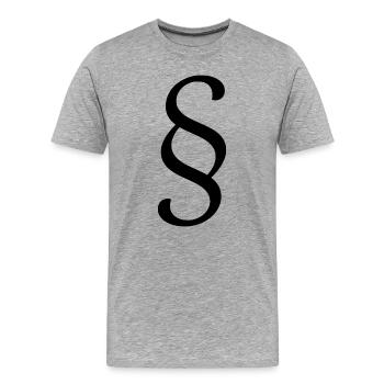 Droit Avocat Paragraphe Avocat Cour Droit - T-shirt bio Premium Homme - gris chiné - Devant - Damien (186cm)