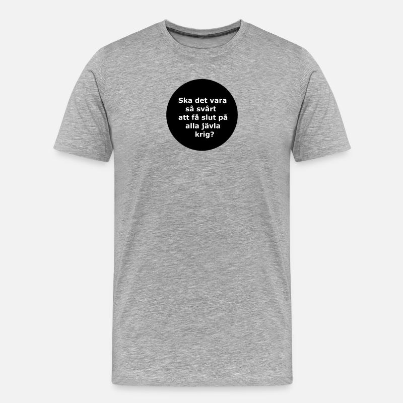 Sollte das so sein,,,(Schwarzer Kreis) - Männer Premium Bio T-Shirt - Grau meliert