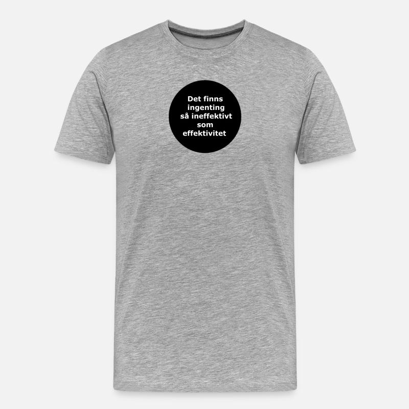 Da ist nichts,,,(Schwarzer Kreis) - Männer Premium Bio T-Shirt - Grau meliert