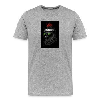 FORÊT-NOIRE - Schwarzwald - T-shirt bio Premium Homme - gris chiné - Devant - Damien (186cm)